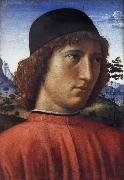 Domenico Ghirlandaio Portrait of a young man in red Spain oil painting artist